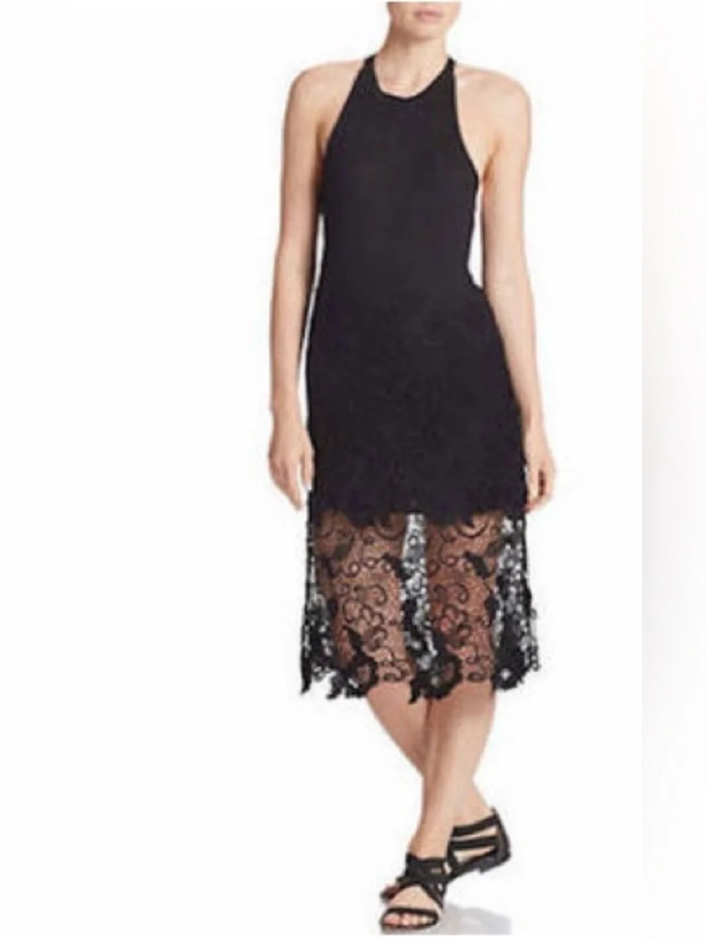 Free People Nora Crochet Lace Tank Midi Dress - Picture 2 of 14